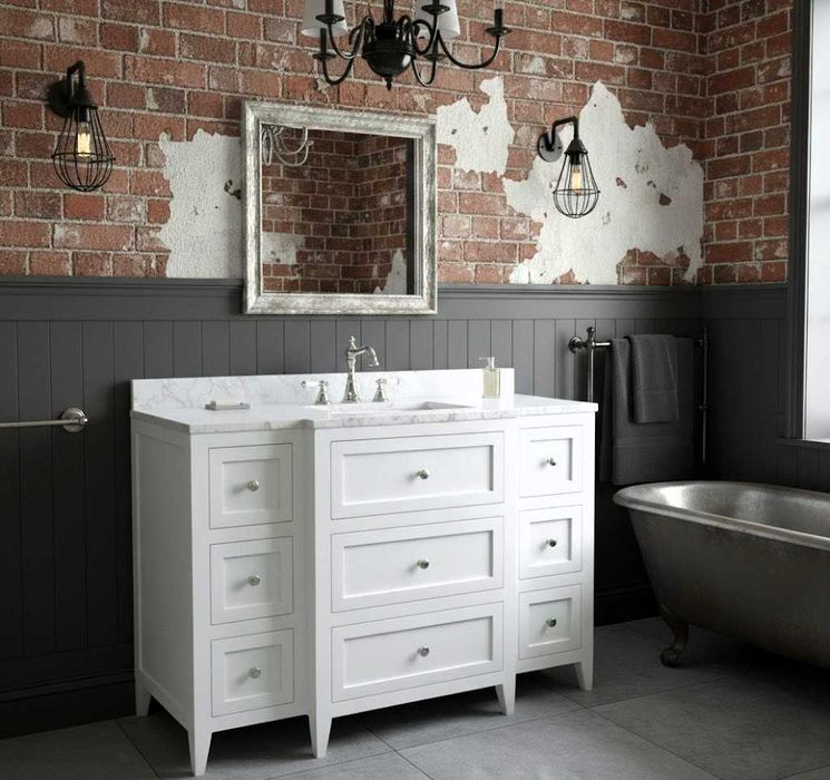 Szafka na umywalkę, retro, z drewna, w stylu angielskim