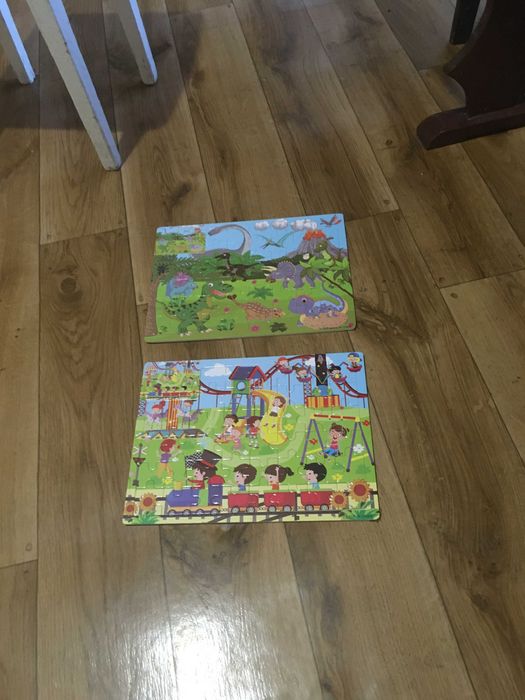 puzzle drewniane 40 el- 20 el plus słonik