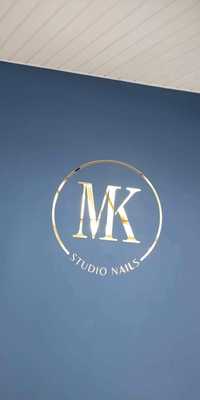 Logo gotowe z napisem "MK STUDIO NAILS"