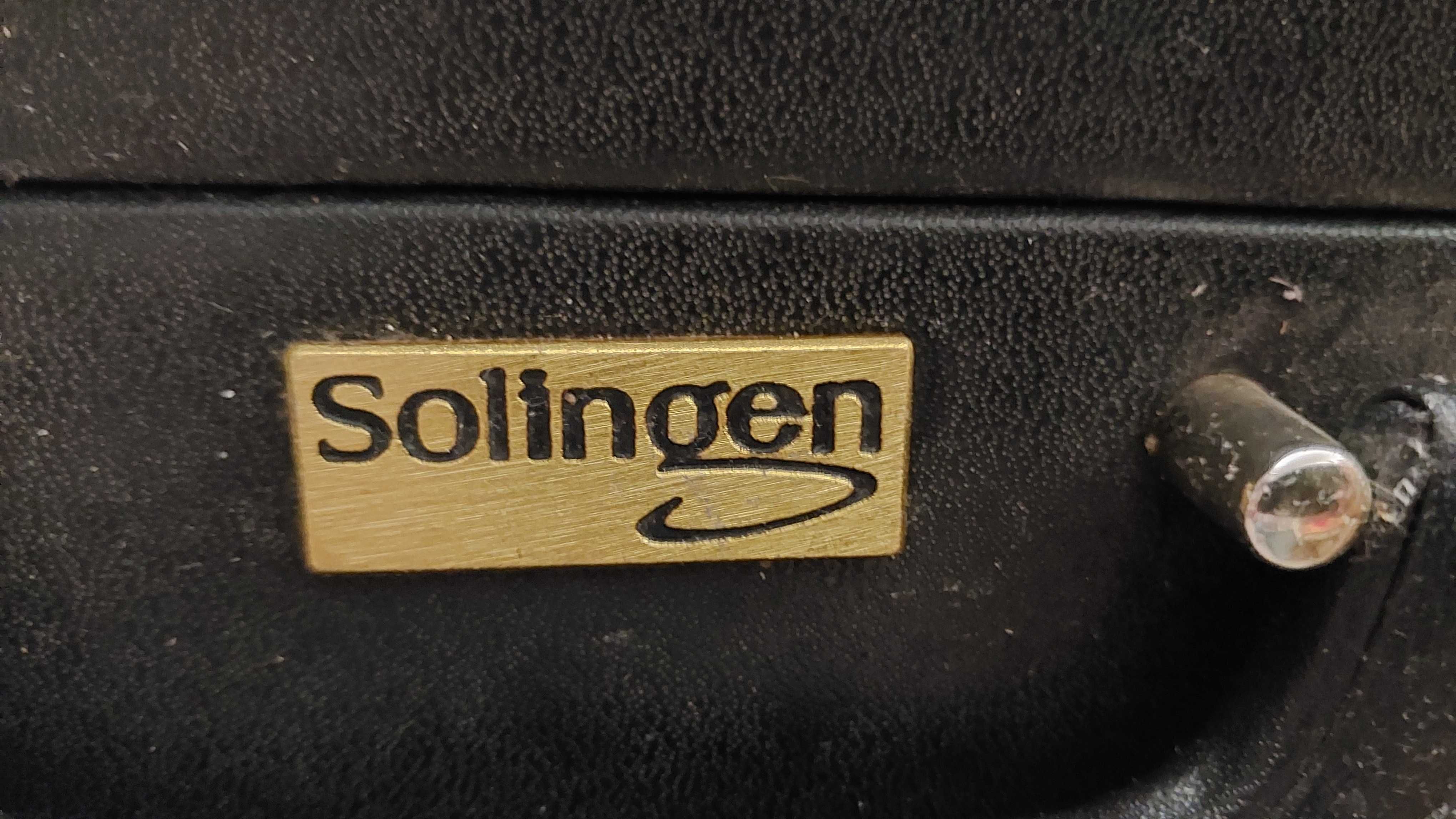 SOLINGEN pozłacane sztućce Zestaw w walizce 85 elementów na 12 osób