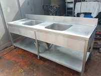 Escaparate em inox com 2 pios