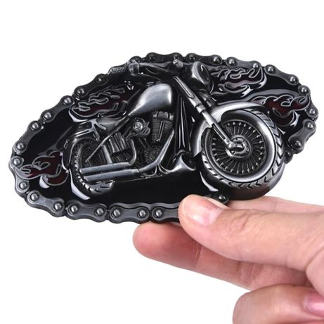 Klamra motocykl z metalu do paska
