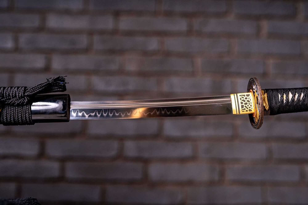 Miecz Samurajski Japońska Katana Stal T10 Handmade Potrójne Zbrocze