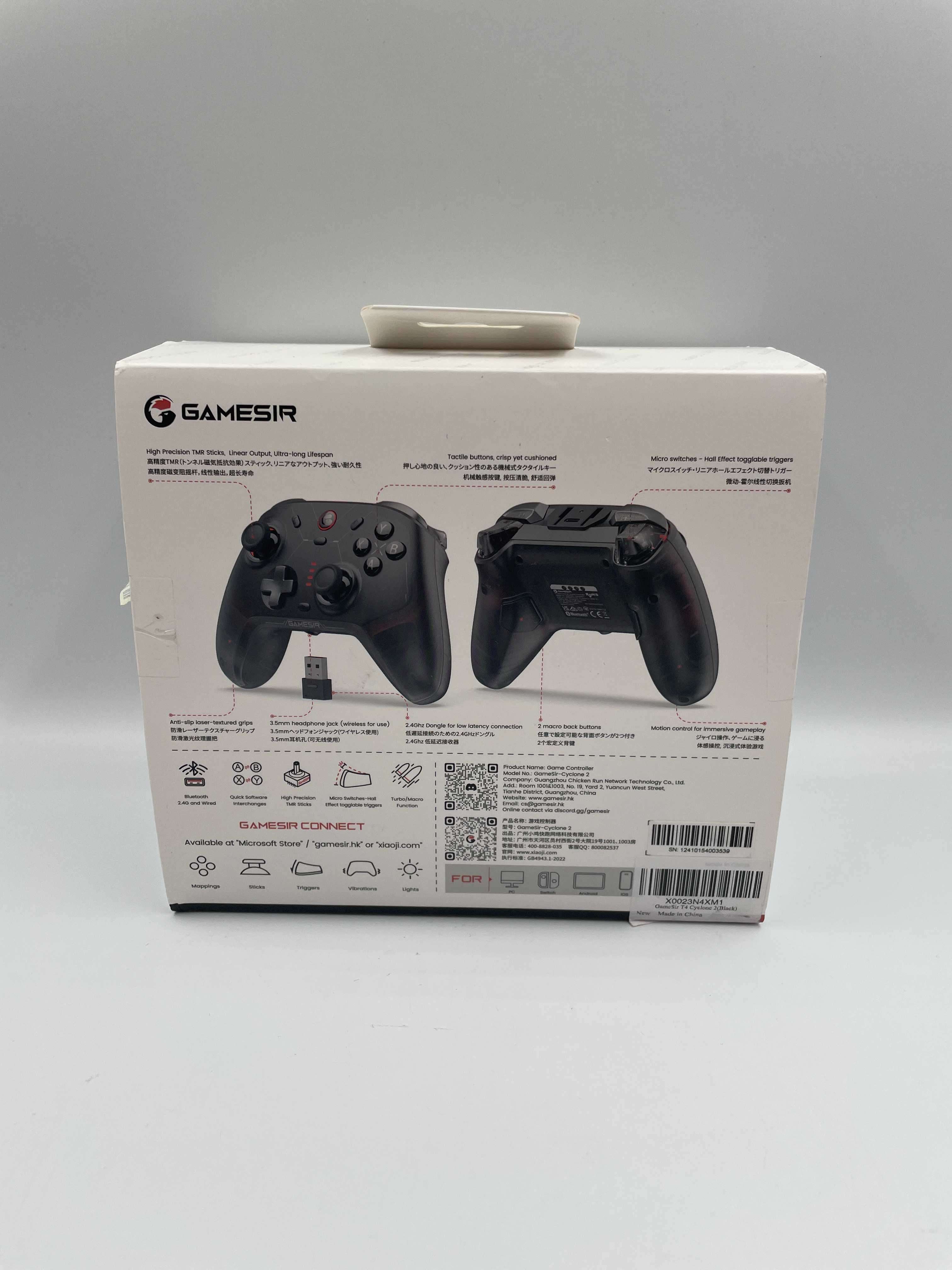 Gamepad GameSir Cyclone 2 Black do PC Nintendo Switch iOS Android