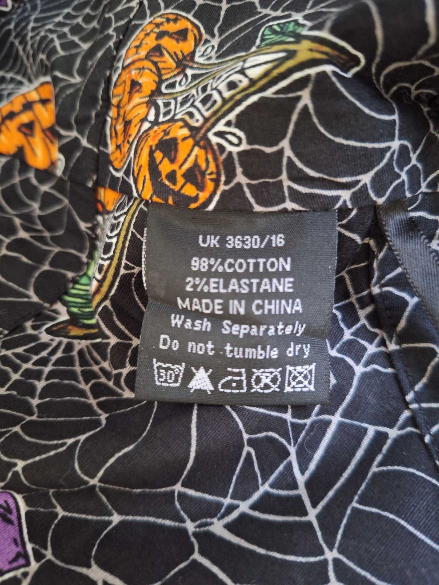 Bawełniana sukienka w dynie sieci i pająki Hell Bunny