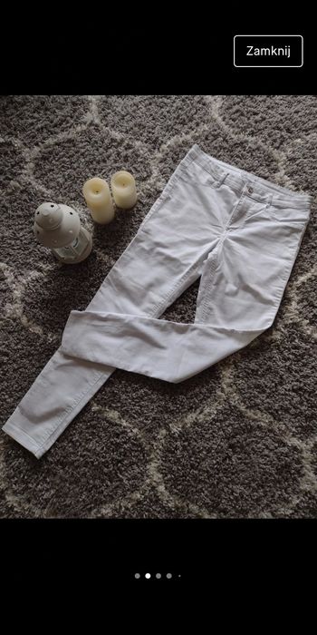 Białe spodnie Sinsay rozmiar 42