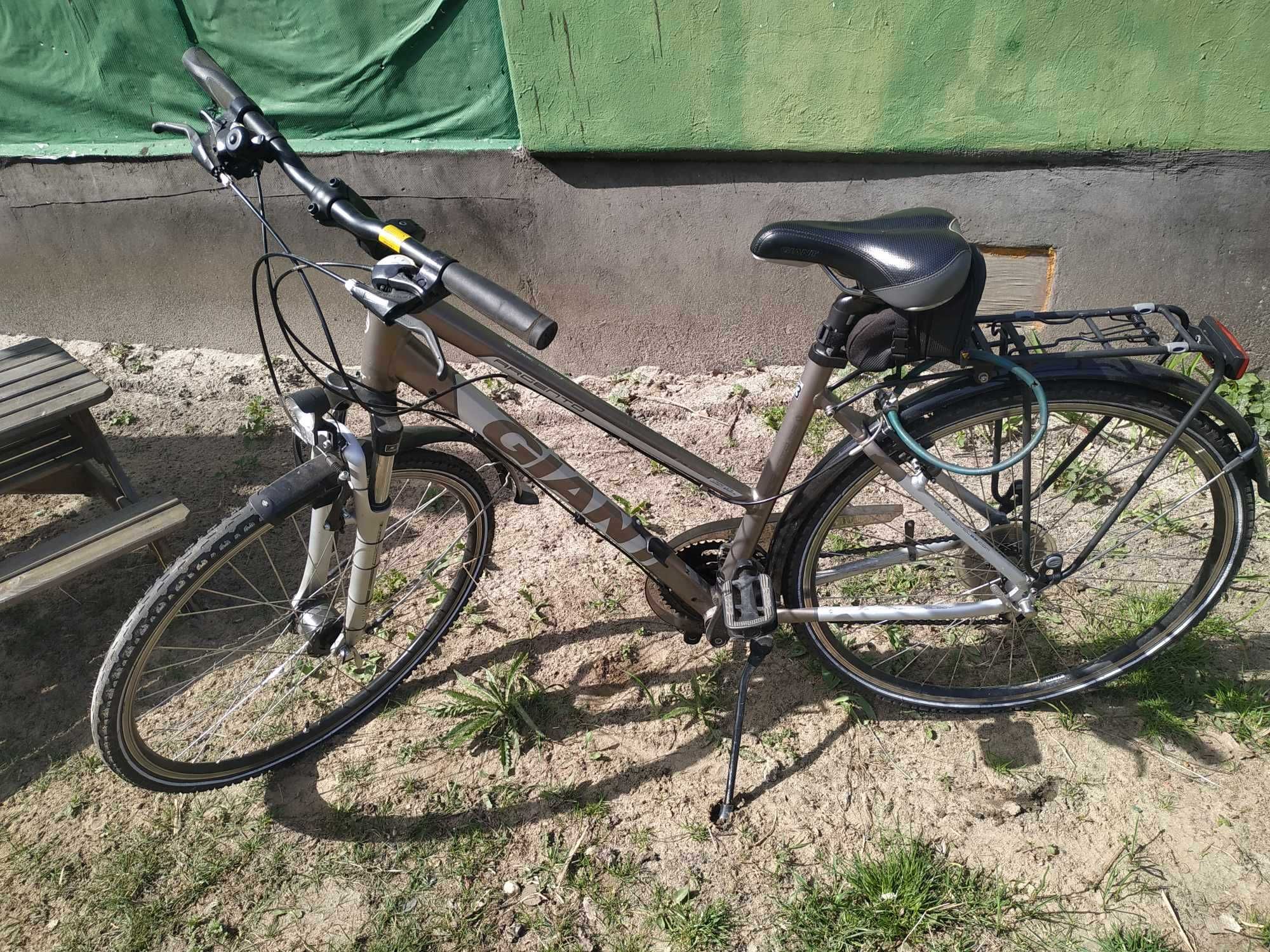 Rower Giant Argento Aluminiowa rama koła 28" MTB Shimano majówka lasu