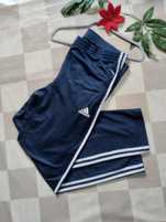 Adidas spodnie dresowe dresy granatowe logo L/XL wyprzedaż