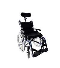 Wózek inwalidzki składany krzyżowy z zagłówkiem stabilizujący MEDILIFE