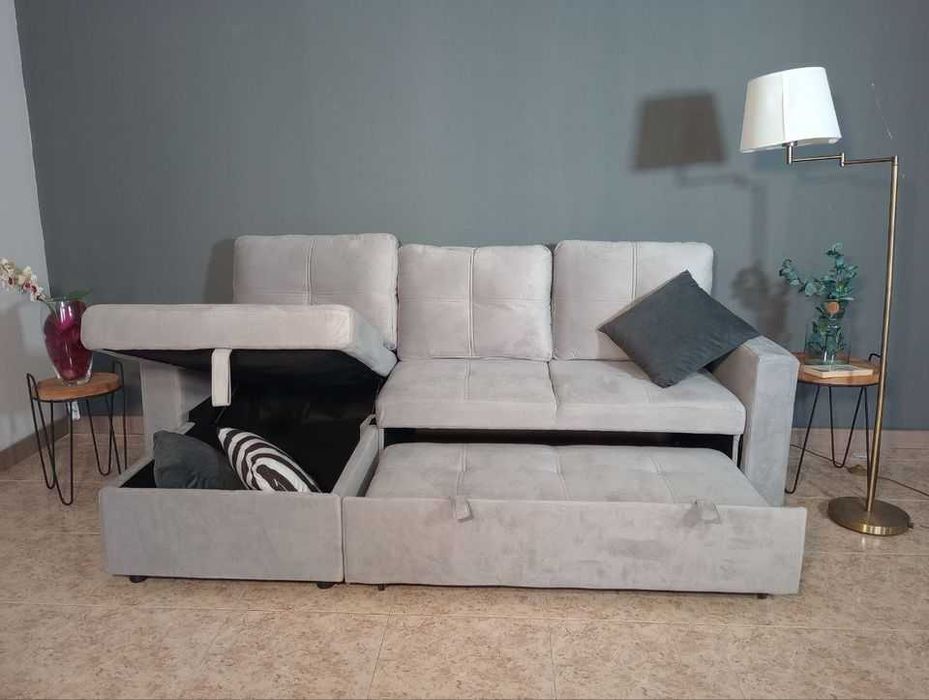 Muito barato Novo sofa cama reversivel  cinza ENVIO GRATUITO