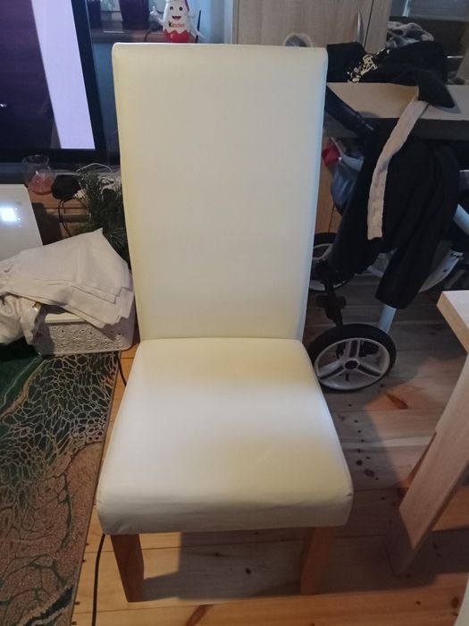 4 krzesła BAKKELY kremowe