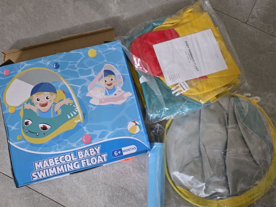 Nowe Kółko do pływania dla malucha z daszkiem i pompką
