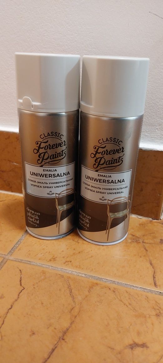 2x Farba spray Emalia uniwersalna szybkoschnąca Forever Paints 400 ml