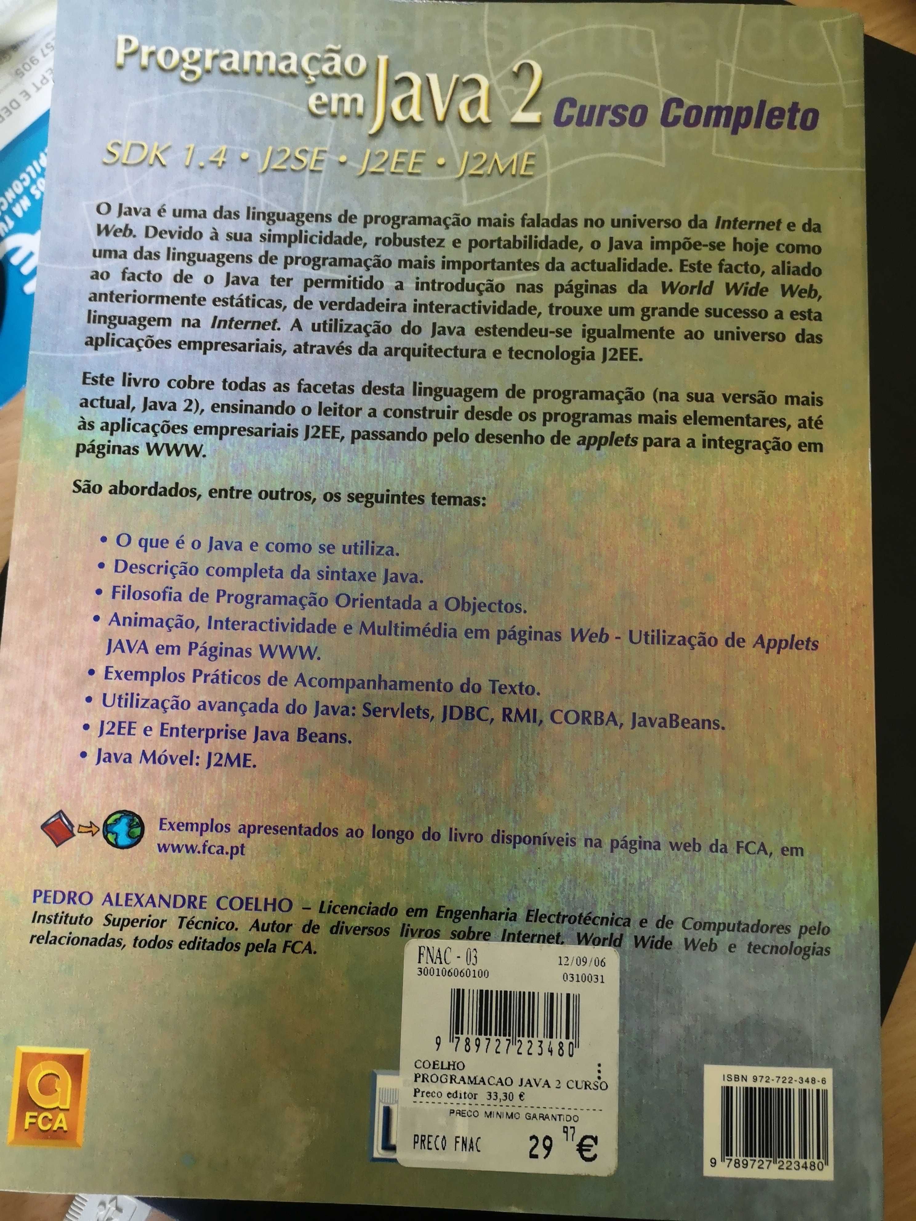 Livro "Programação em Java 2" de Pedro Coelho