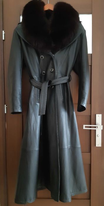 Płaszcz skórzany damski