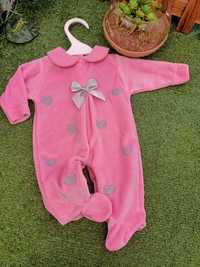 Babygrow veludo bebé menina