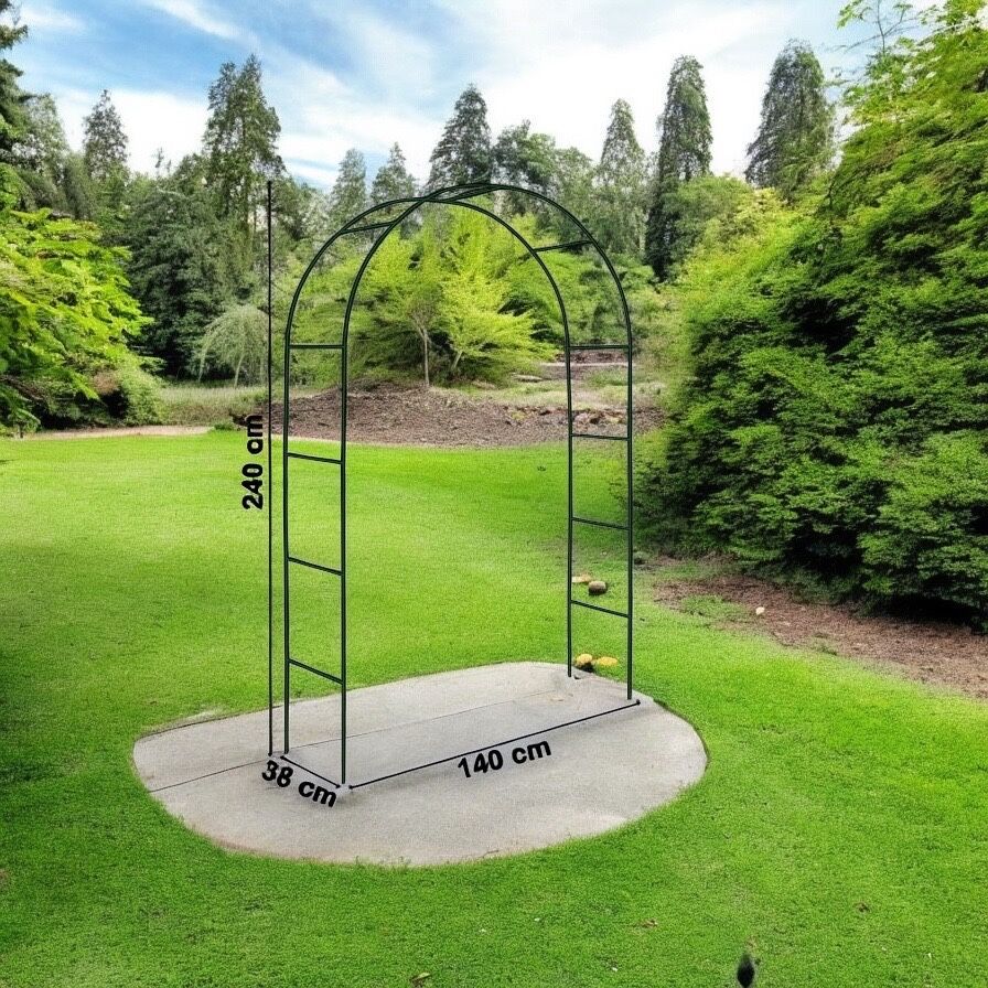 Pergola Ogrodowa Metalowa na Kwiaty Łuk 240x140 Uchwyt