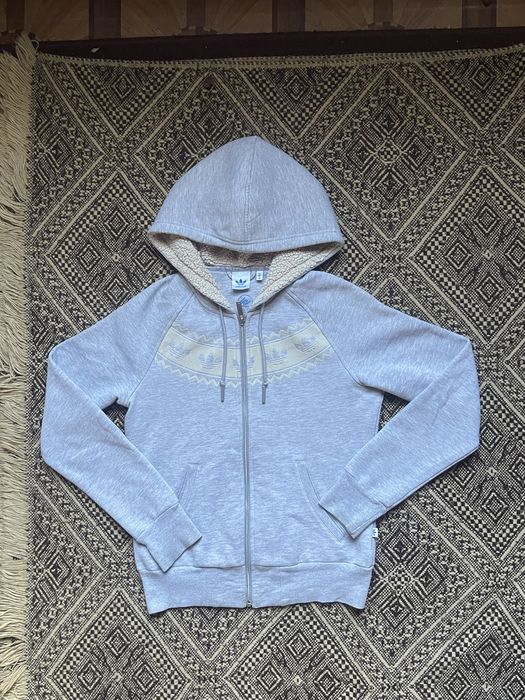 Damska Vintage bluza Adidas z futerkiem