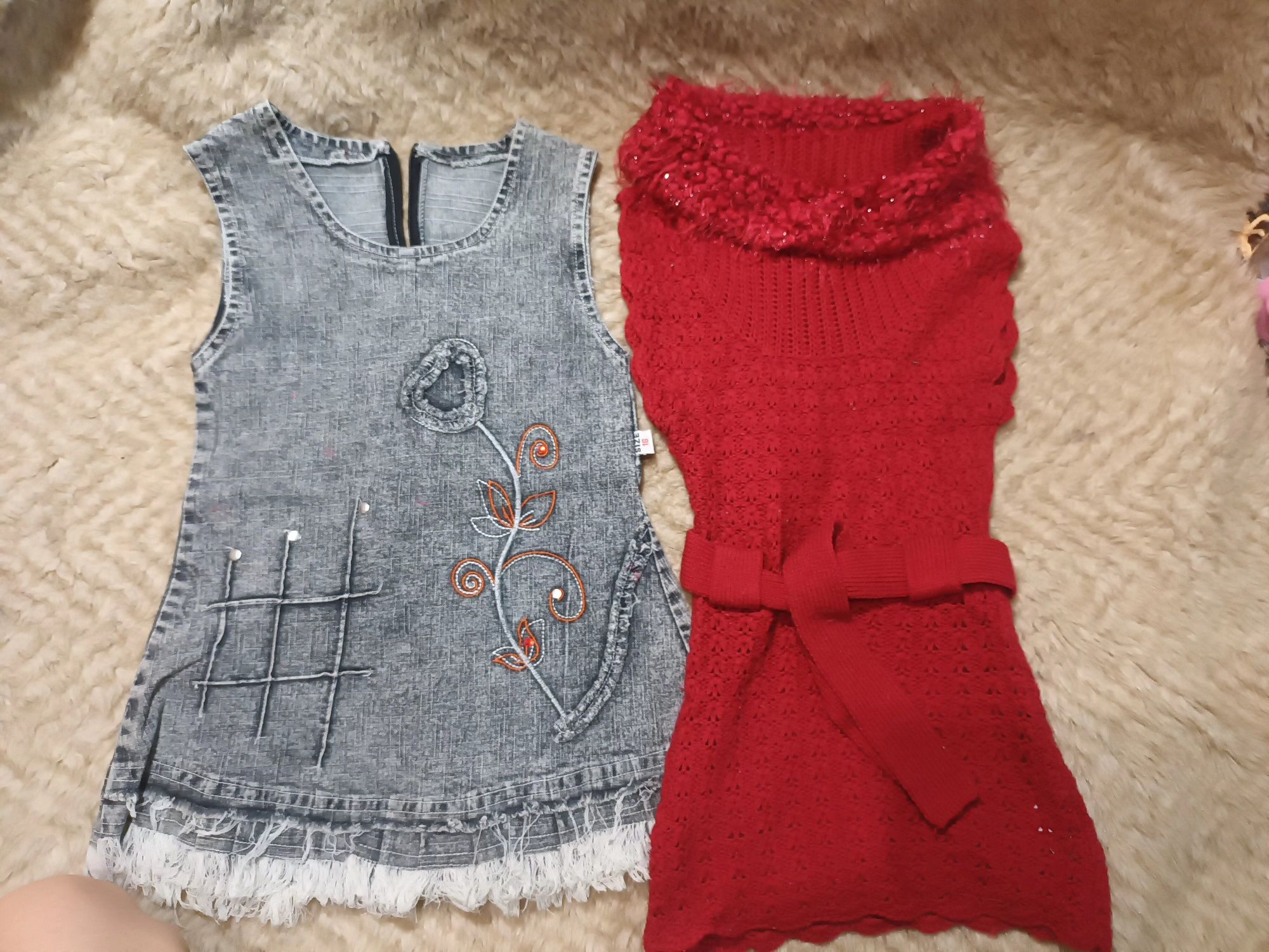 Лот Сарафан, платье джинс , 4-5 лет, реглан