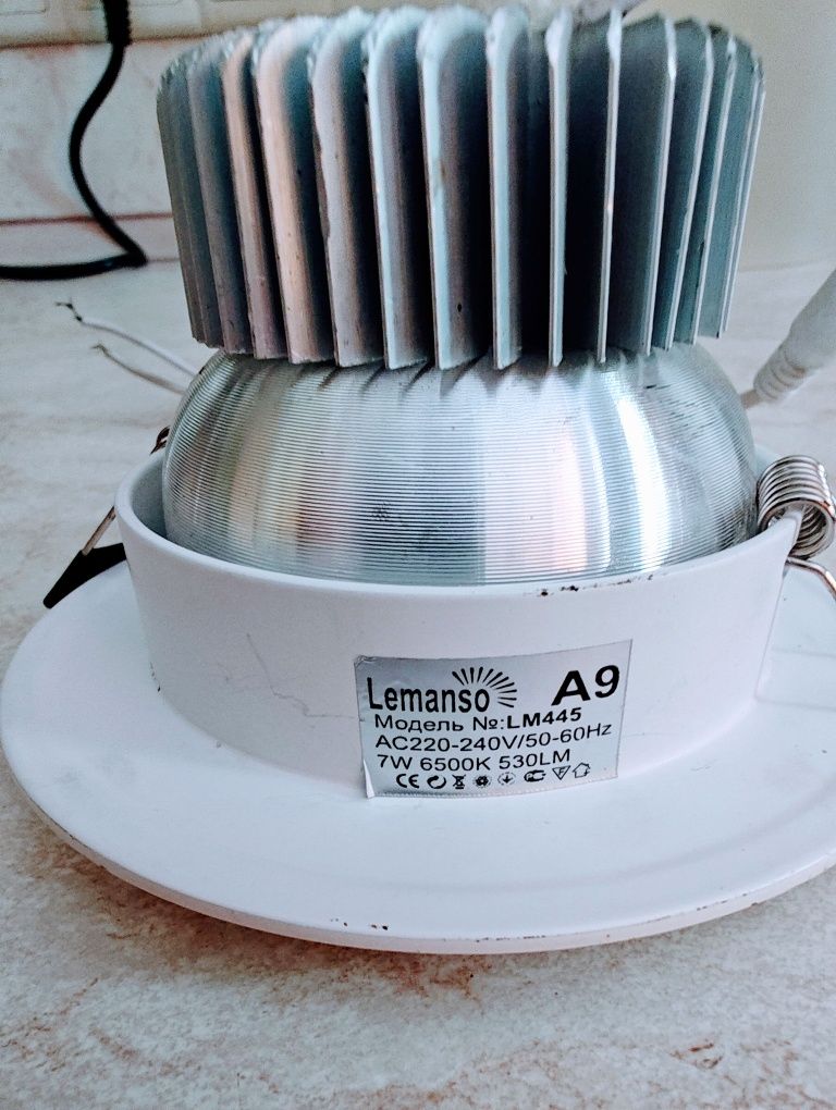 Точечный светильник Lemanso с драйвером 5600K 540Lm 9W НОВЫЙ