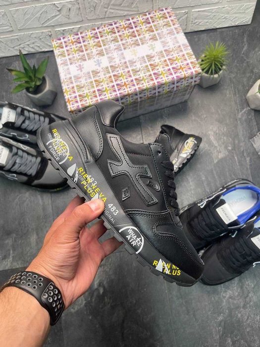 ТРЕНДОВЫЕ! 43 (27,5 см.) PREMIATA MICK премиата мик черные кроссовки