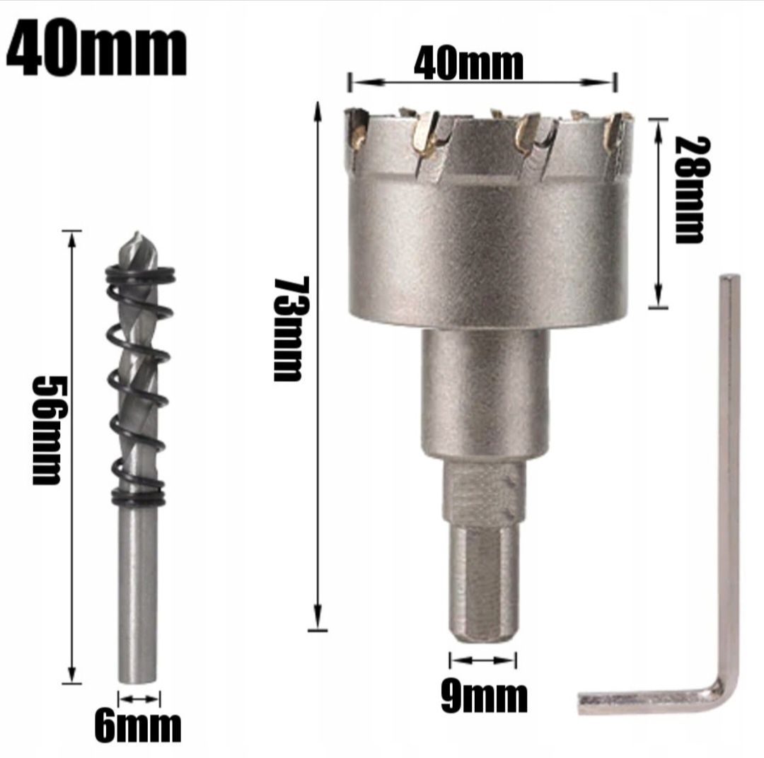 Wiertło Koronkowe Otwornica do Metalu Stali 40mm