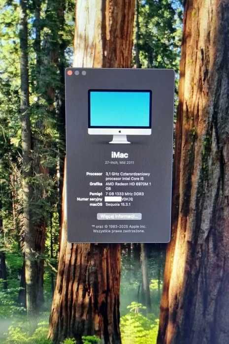 Imac A1312 | i5 | 7GB RAM | 1GB GPU | macOS komputer pc apple SSD