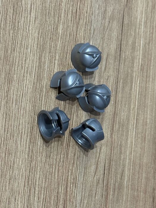 Lego Hełmy 5 sztuk nowe - Flat Silver 48493