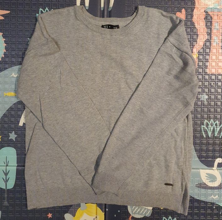 Sweterek cienki 146 cm - 152 cm bluzka szary