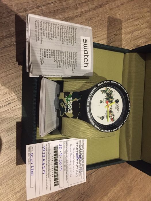 Relógio Swatch Global World Japan A bathing ape BAPE BOLD Ed limitada