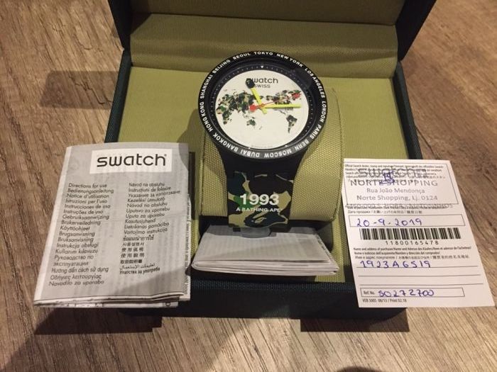 Relógio Swatch Global World Japan A bathing ape BAPE BOLD Ed limitada