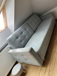 Kanapa sofa błękitna rozkładana