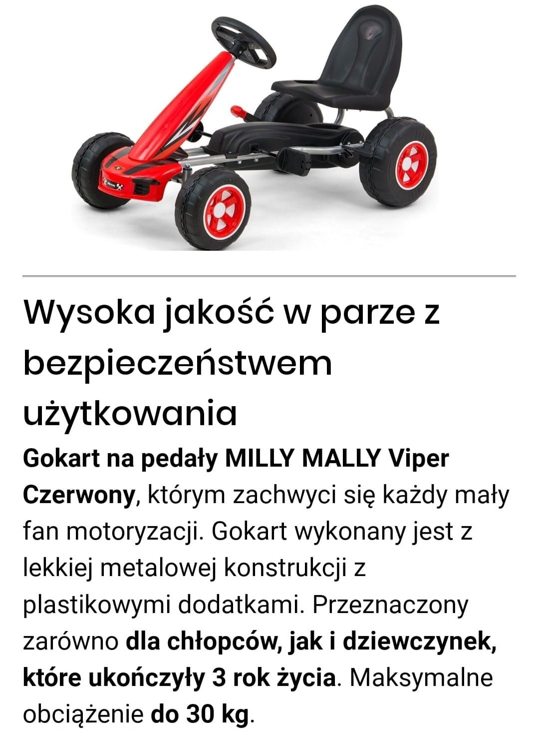 Gokart na padały Milly Mally