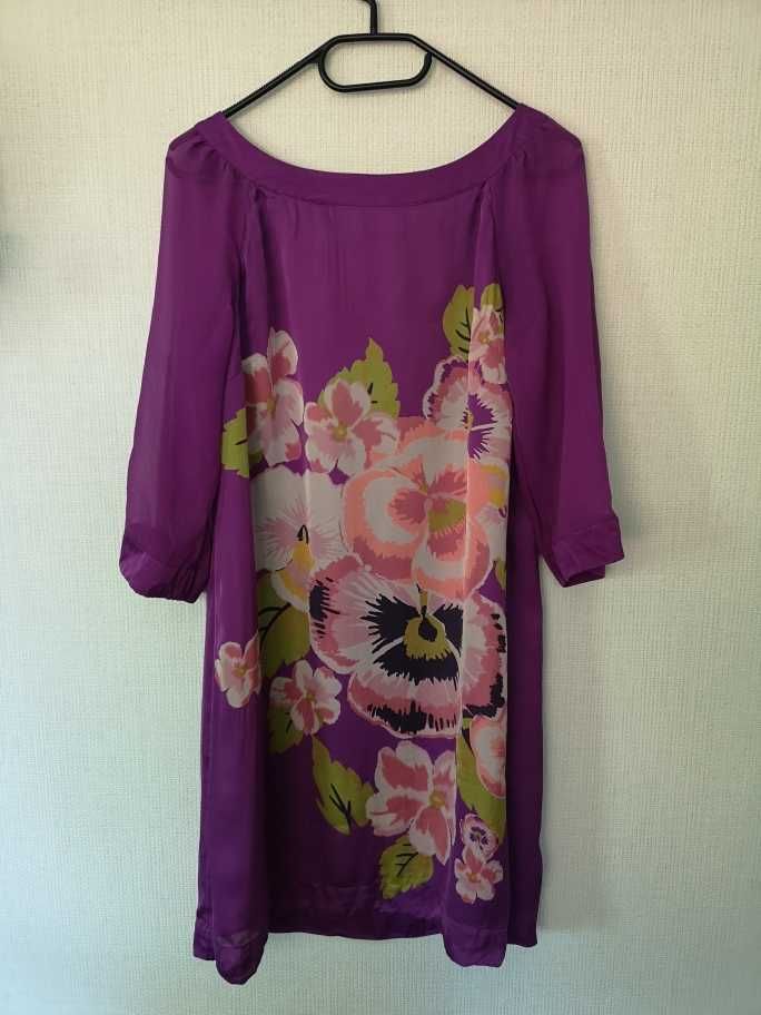 jedwabna sukienka Monsoon 40 M/L jedwab silk