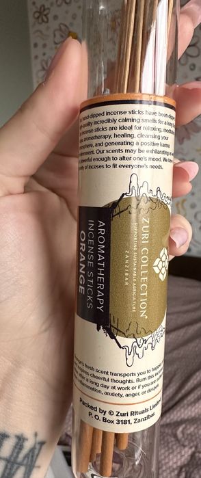 Kadzidełka Pomarańczowe Zanzibar Zurirituals aromaterapia medytacja