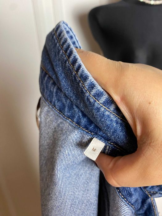 Sukienka krótka mini jeansowa dżinsowa 38 S M Only  kieszenie dekolt