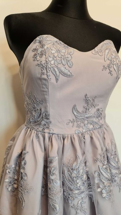 1900 Wieczorowa koronkowa sukienka rozmiar S