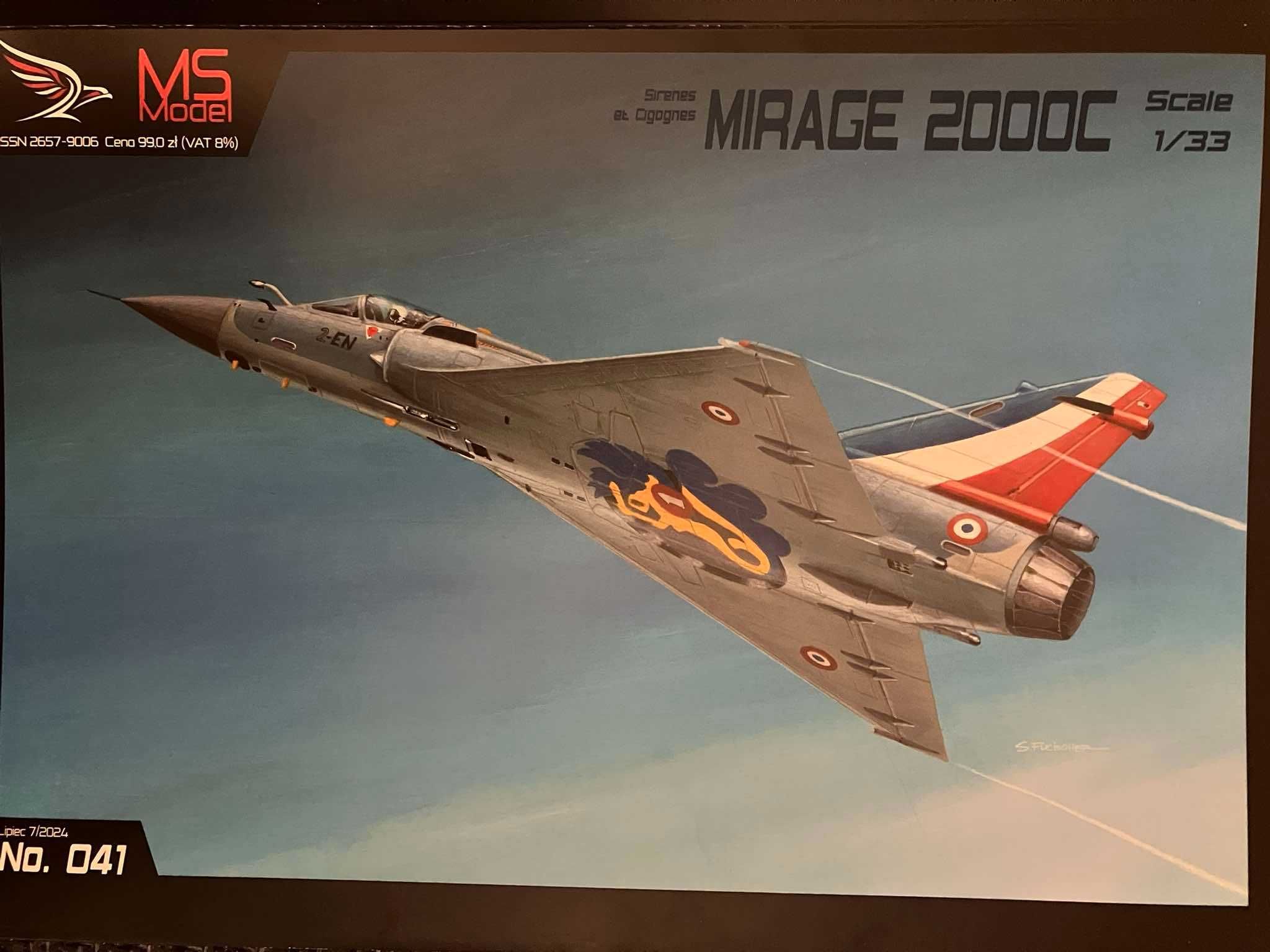 Model kartonowy samolot Mirage 2000C