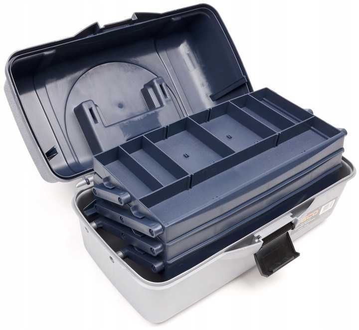 NOWY pojemnik wędkarski z szufladami na sprzęt, przynęty i zestawy