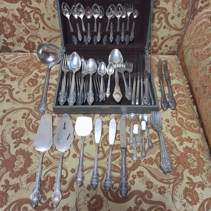 Мельхиор мнц мельхиоровый набор троянда серебряная роза зиш класик