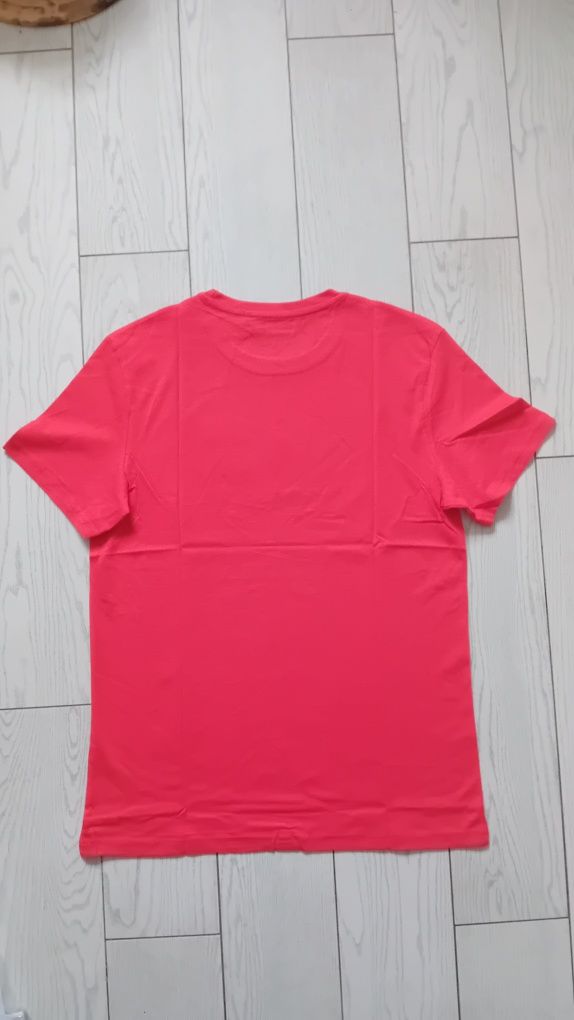 Nowy! T-shirt 4F męski M jasno czerwony z dużym logo