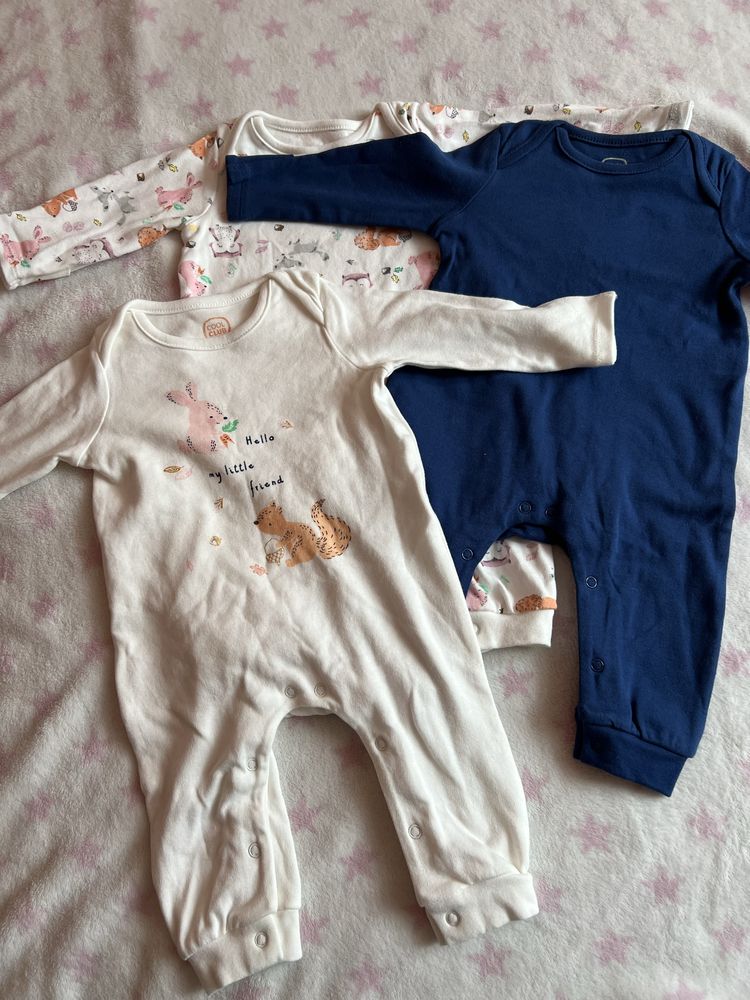 Pajace piżamki śpiochy 8szt. rozm.62 batyr mamatti cool club h&m