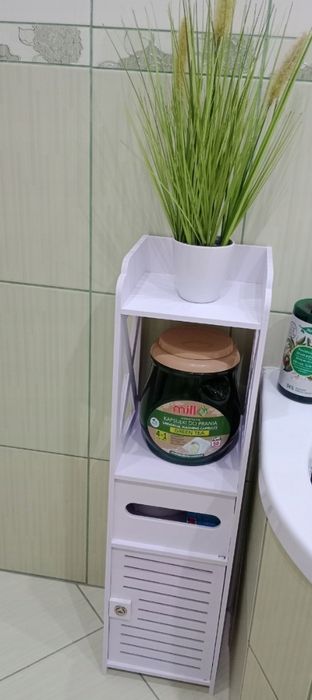 Szafka Łazienkowa  Stojąca Uchwyt na Papier, Zamykana na Klucz, 80 cm,