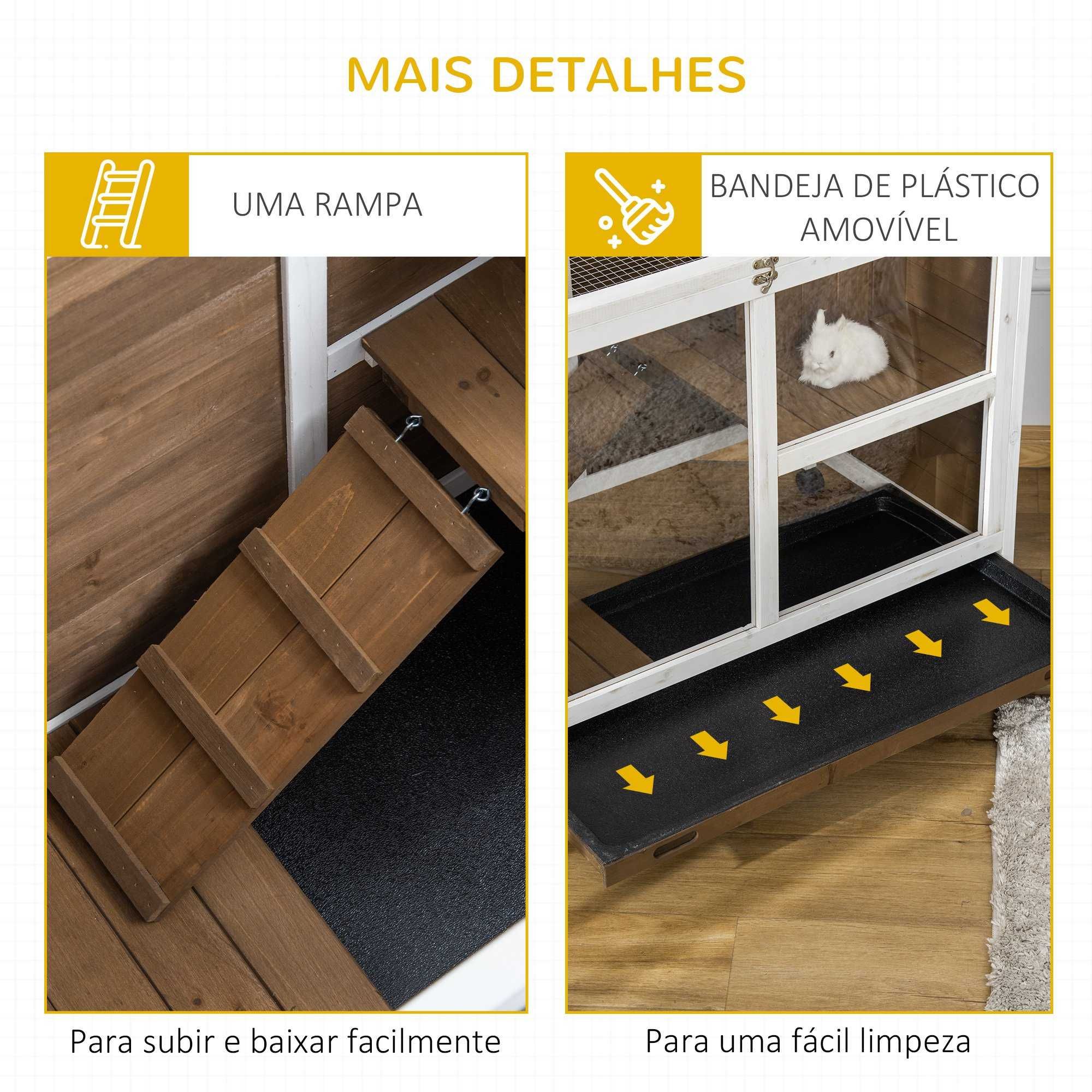 Coelheira de Madeira com Rodas – 2 Níveis | 91,5x53,5x73cm