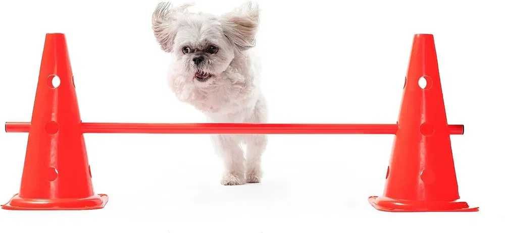 18-częściowy zestaw przeszkód treningowych pachołki drążki- używany