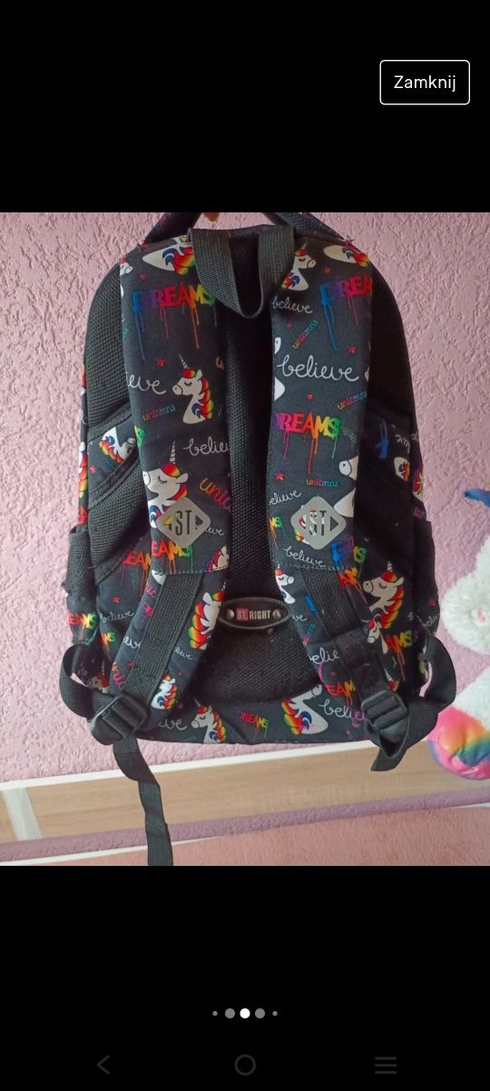Plecak plus worek dla dziewczynki szkolny st. Right