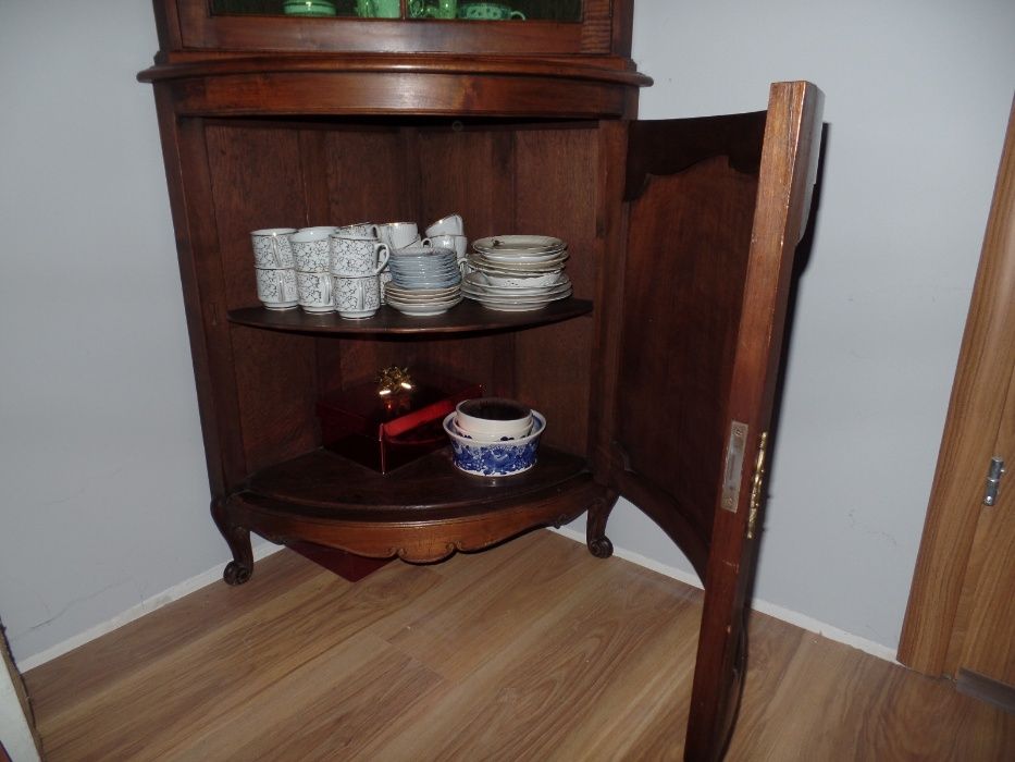 Zabytkowa Narożna szafka Corner cabinet Eckvitrine Ludwik Filip