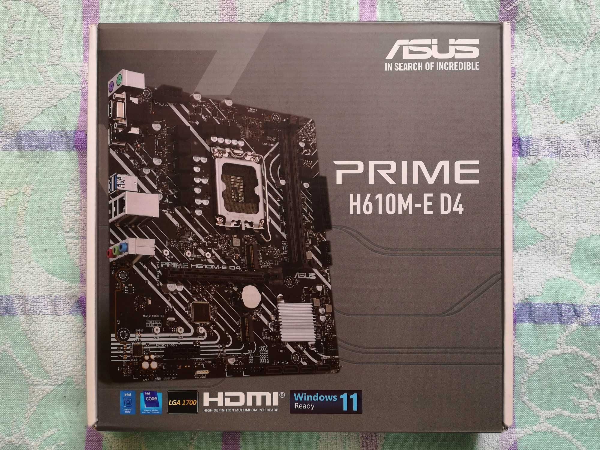 Материнська плата   Socket 1700   Asus Prime H610M-E D4