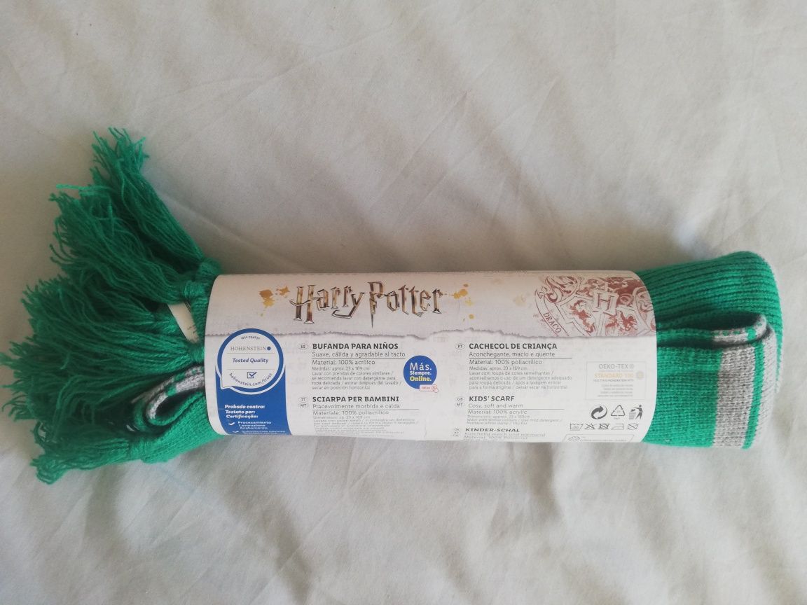 Cachecol Harry Potter Slytherin, novo.