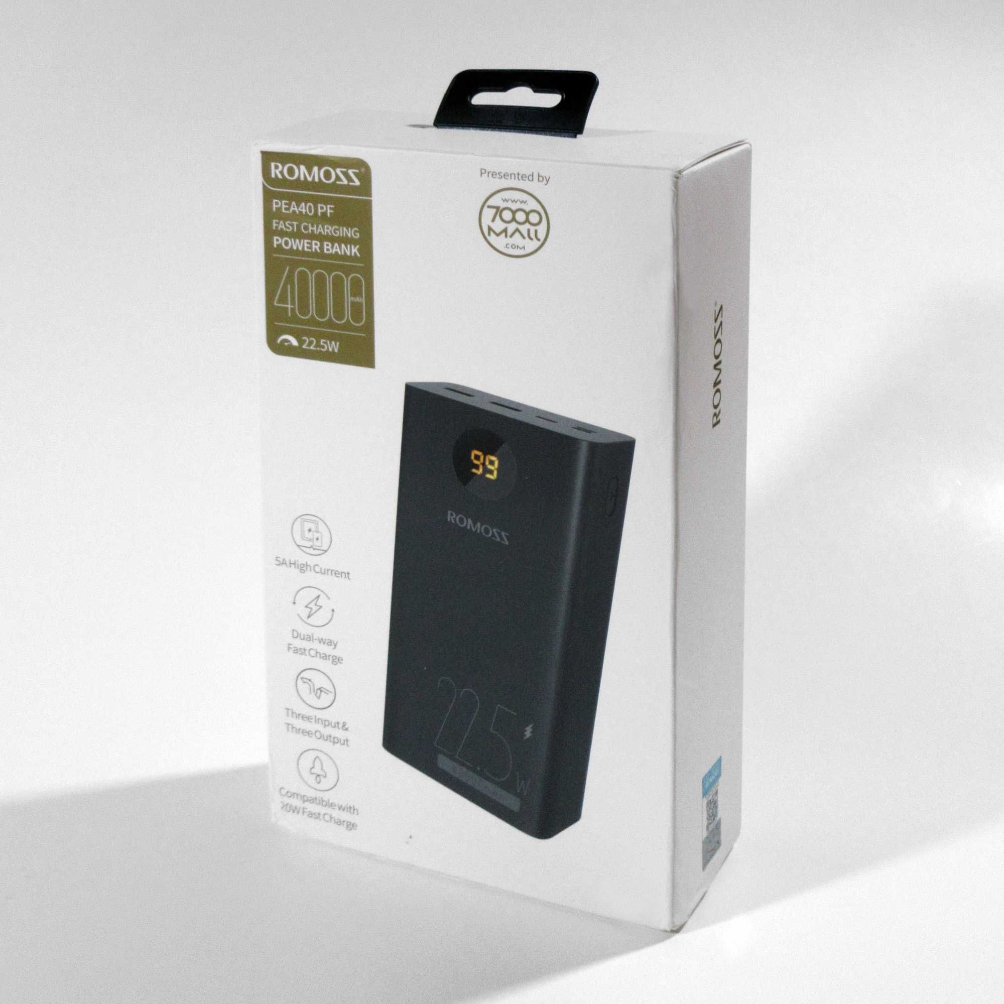 Павербанк Romoss 40000mAh PEA40PF 22,5W повербанк